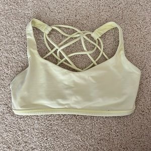 Yellow lululemon sports bra
